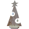 Sapin triangle sur socle en bois